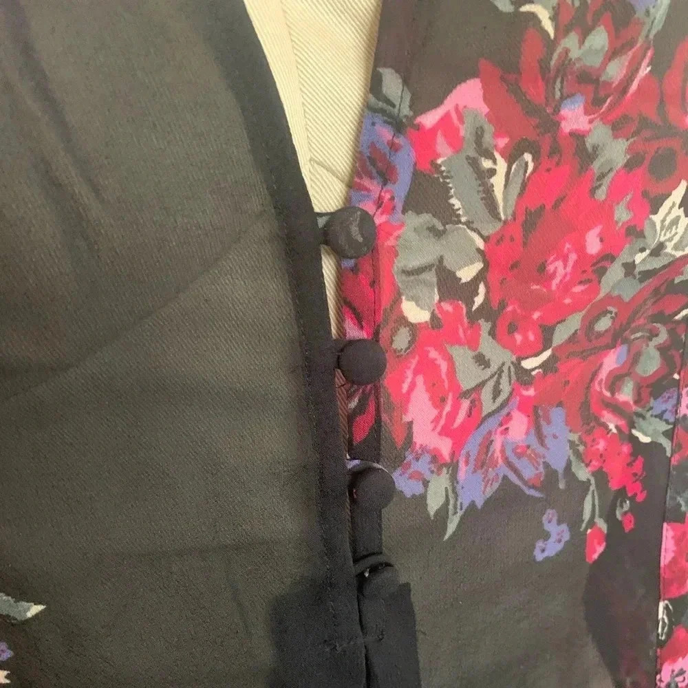 JOIE EUC Gloria F Floral Print Silk Blouse Top - Picture 7 of 10